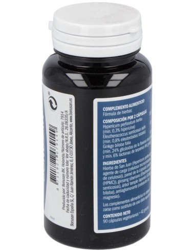 Hiperico-Ginkgo-Ginseng Siberiano Extracto 90Vcap. de Bonusan