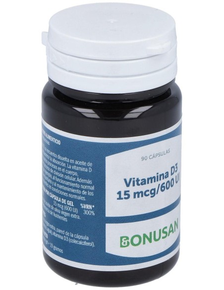 Vitamina D3 15Mcg. 90Cap. de Bonusan
