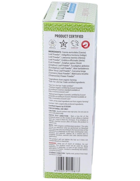 Castaño Dorado Tinte Organico 100Gr. Ecocert de Cultivators