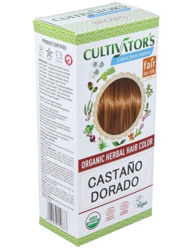 Castaño Dorado Tinte Organico 100Gr. Ecocert de Cultivators