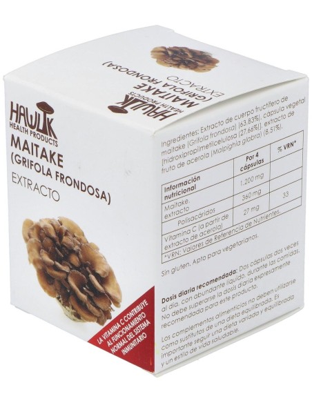 Maitake (Grifola Frondosa). Extracto Puro. Bio 60 Vcáps de Hawlik