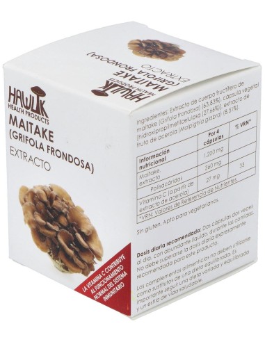 Maitake (Grifola Frondosa). Extracto Puro. Bio 60 Vcáps de Hawlik