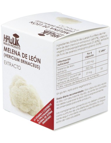 Melena De Leon Extracto Puro 60Vcaps. de Hawlik