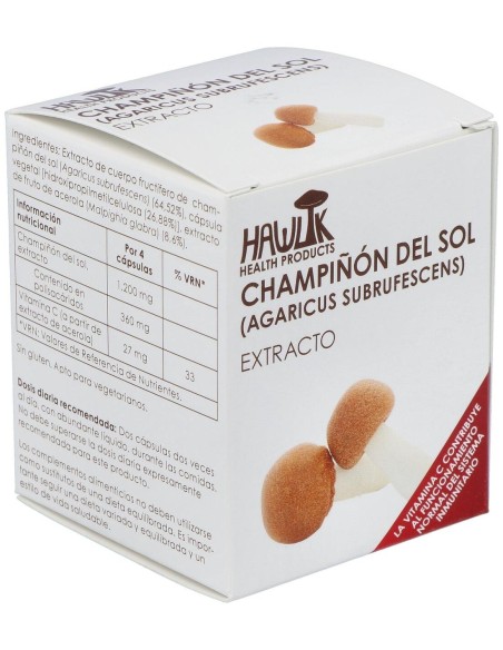 Champiñon Del Sol Extracto Puro 60Vcaps. de Hawlik