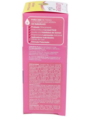 Lubricante Conceive Plus 8 Aplicadores Unidosi de Sasmar