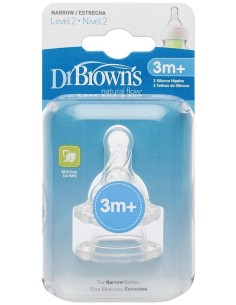 Tetina Options B/Estre Sili Redon N2 +3M 2Un de Dr. Brown´S 2
