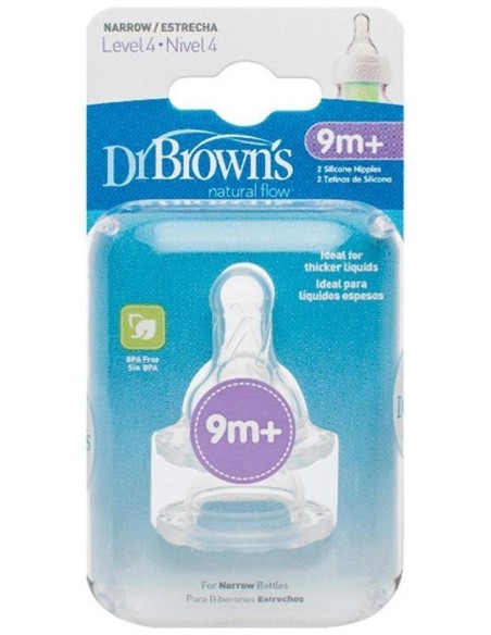 Tetina Options B/Estre Sili Redon N4 +9M 2Un de Dr. Brown´S