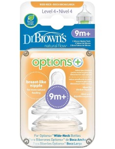 Tetina Options B/Ancha Sili Redon N4 +9M 2Un de Dr. Brown´S 2