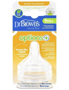 Tetina Options B/Ancha Sili Redon Cere Ny +9M 2Un de Dr. Brown´S 2