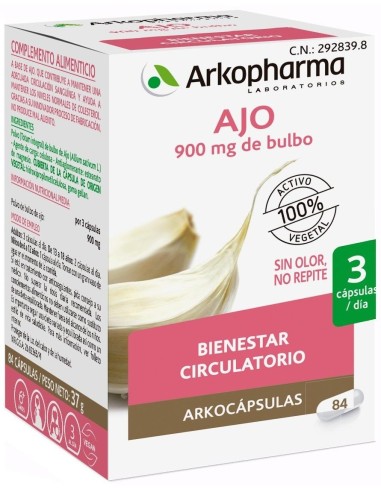 Ajo 84 Arkocapsulas. Bio Arkopharma