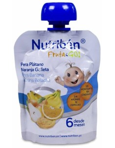 Nutriben Fruta & Go Pera-Plata-Nara-Galleta 90Gr. de Nutriben 2