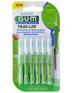 Cepillo Interdental Trav-Ler 1414 1,1Mm 6Un Verde de Gum 2