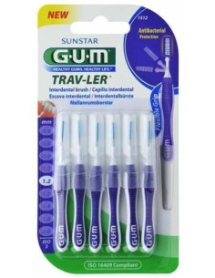 Cepillo Interdental Trav-Ler 1512 1,2Mm 6Un Lila de Gum 2