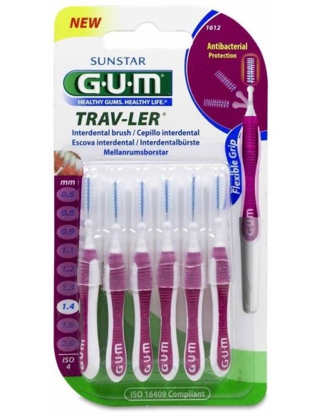 Cepillo Interdental Trav-Ler 1612 1,4Mm 6Un Rosa de Gum