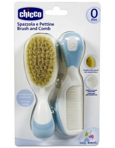 Cepillo Y Peine Pelo Natural Azul de Chicco 2
