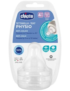 Tetina Physio 4M+ Fl.Medio Sili 2Ud de Chicco 2