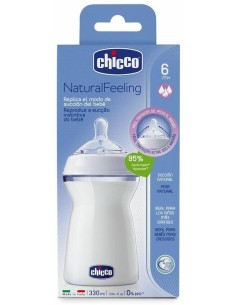 Biberon Nat B/Ancha Sili Fisio Flu Rapi+6M 330Ml de Chicco 2