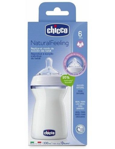 Biberon Nat B/Ancha Sili Fisio Flu Rapi+6M 330Ml de Chicco