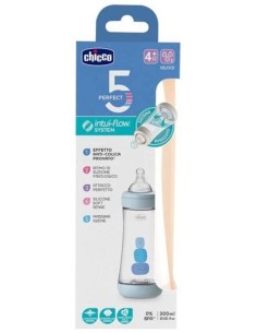 Biberon Perfect5 4 M 300 Ml Sil Azul de Chicco 2