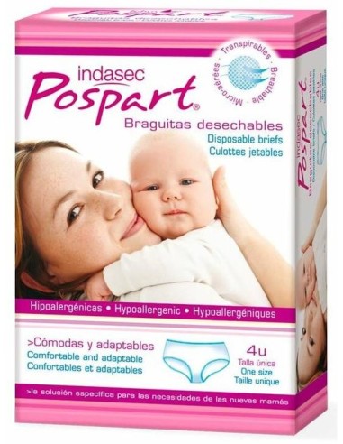 Braga Indasec Desechable Post Parto T/U 4Un de Indasec