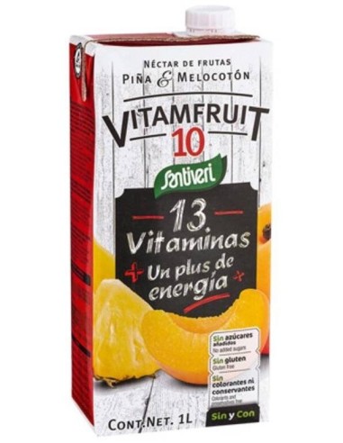 Zumo Vitamfruit  N-10 Vitaminado 1Lt de Santiveri