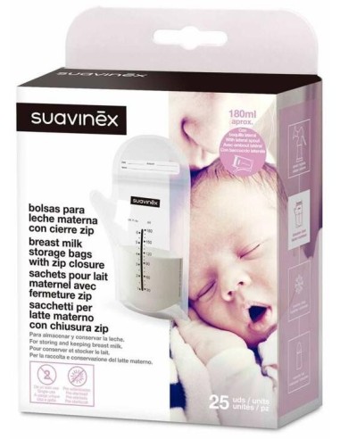 Bolsa Almacen Leche Materna 25 Unidades de Suavinex