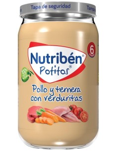 Nutriben Potito Pollo Ternera Verduritas 235Gr +6M de Nutriben 2