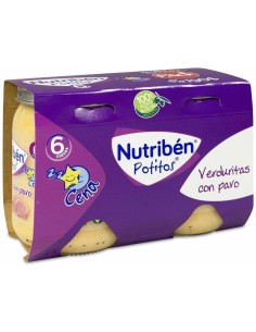 Nutriben Pack Potito Cena Verduritas Pavo 2 X190Gr de Nutriben 2