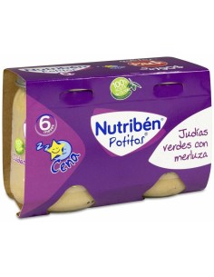 Nutriben Potito Cena Judia Verde Merluza 2X190Gr. de Nutriben 2