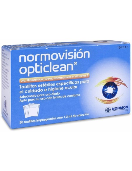 Normovision Opticlean 30 Toallitas de Normovision