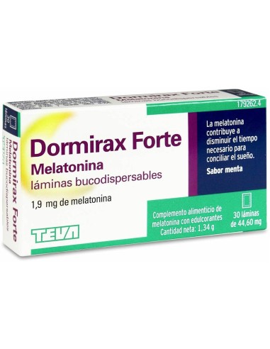 Dormirax Forte 1,9 Mg 30 Laminas Bucodispersables de Dormirax
