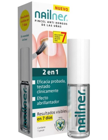 Nailner Pincel 2 En 1 Antihongos 5Ml. de Nailner