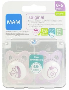 Chupete Sili Fisio 0-6M 2Un Rosa de Mam 2