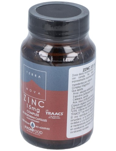 Zinc 15 Mg Complex 50 Vcáps de Terranova