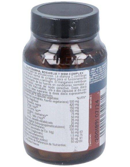 Glucosamina,Boswelia Y Msm Complex 50Vcap. de Terranova