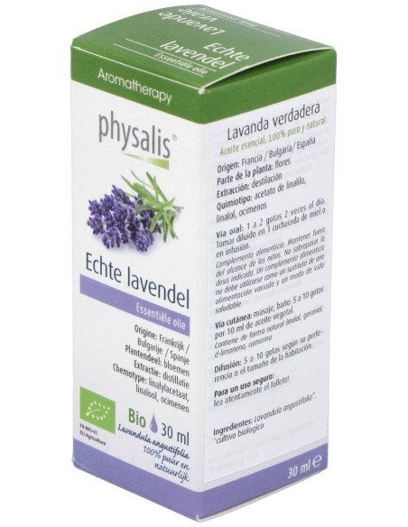 Esencia Lavanda Verdadera 30Ml. Bio de Physalis