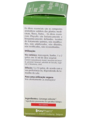 Esencia Ylang-Ylang 10Ml. Bio de Physalis