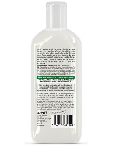Acondicionador Aloe Vera Organico 265Ml. de Dr. Organic