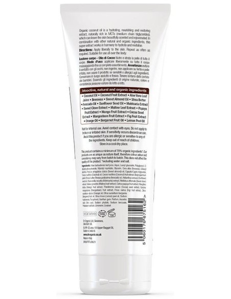 Locion Corporal Aceite Coco Organico 200Ml. de Dr. Organic