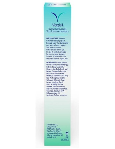 Vagisil Cuidado Inc Higiene Intima 2En1 250Ml. de Vagisil