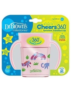 Vaso 360 S/ Boquilla Rosa C/ Asas 200Ml de Dr. Brown´S 2