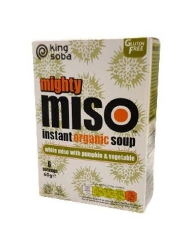 Sopa Miso Calabaza-Verduras Instant 6Sbrsx10Gr Bio de King Soba