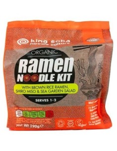 Kit Noodles Ramen Arroz Integral-Miso-Algas 194G de King Soba 2