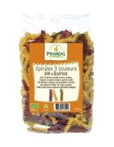 Espirales Tricolor De Trigo Quinoa 500 gramos Bio de Primeal 2