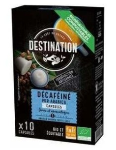 Cafe Pur Arabica Descafeinado 10Capsulas Cafe Bio de Destination 2