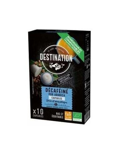 Cafe Pur Arabica Descafeinado 10Capsulas Cafe Bio de Destination