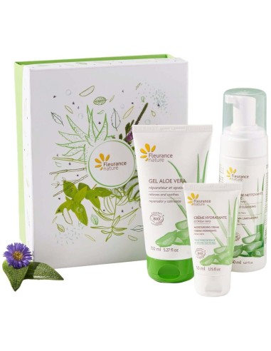 Cofre Aloe Vera Espuma +Gel Aloe+Crema Hidratante de Fleurance Nature