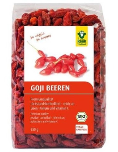 Goji Bayas 250 Gramos Bio Sg Vegan Raab Vitalfood