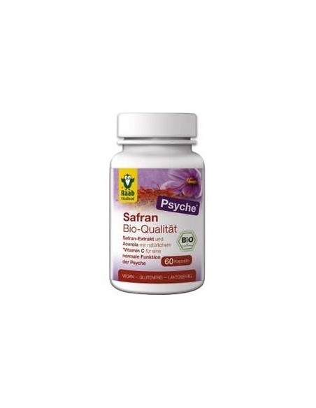 Azafran con Acerola cápsulas 500 mg, bote 60ud de Raab Vitalfood