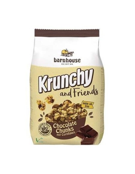Muesli Krunchy Chocolate Chunks   500 Gr Bio de Barnhouse